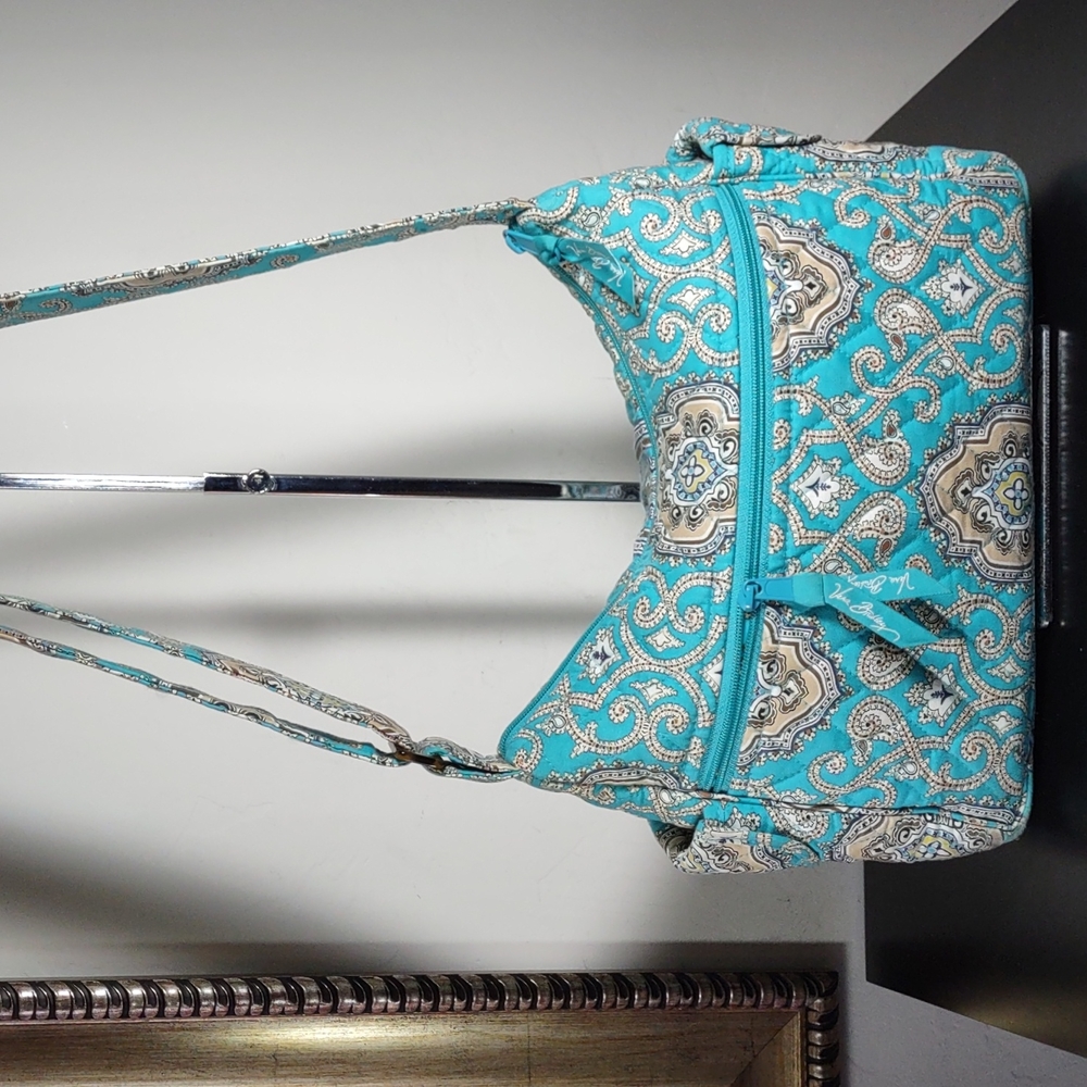 Vera Bradley "Totally Turq" Quilted Shoulder Bag - Picture 5 of 10